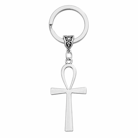 Porte-clé Croix de Vie Ankh argent