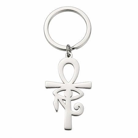 Porte-clé Croix de Vie Ankh Horus argent