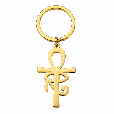Porte-clé Croix de Vie Ankh Horus or
