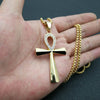 Collier pendentif Croix de Vie Ankh femme or