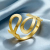 Bague réglable Croix de Vie Ankh or