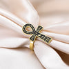 Bague Croix de Vie Ankh hiéroglyphe or