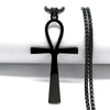 Collier pendentif Croix de Vie Ankh égyptien noir