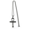 Collier pendentif Croix de Vie Ankh ancien argent