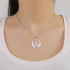 Collier pendentif Croix de Vie Ankh ailes d'Horus argent