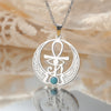 Collier pendentif Croix de Vie Ankh ailes d'Horus argent