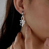 Boucles d'oreilles Croix de Vie Ankh Horus argent