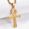 Collier pendentif Croix de Vie Ankh Hiéroglyphe or