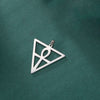Collier pendentif Croix de Vie Ankh triangulaire argent