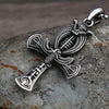 Collier pendentif Croix de Vie Ankh amulette argent