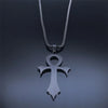 Collier pendentif Croix de Vie Ankh Gothique noir