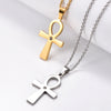 Collier pendentif Croix de Vie Ankh Diamant argent
