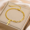 Bracelet Croix de Vie Ankh maillons or