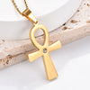 Collier pendentif Croix de Vie Ankh Diamant or