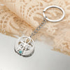 Porte-clé Croix de Vie Ankh ailes d'Horus argent