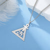Collier pendentif Croix de Vie Ankh triangle Horus argent