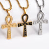 Collier pendentif Croix de Vie Ankh Hiéroglyphe argent