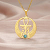 Collier pendentif Croix de Vie Ankh ailes d'Horus or