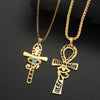 Collier pendentif Croix de Vie Ankh scarabée or