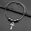 Bracelet Croix de Vie Ankh gothique argent