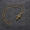 Collier pendentif Croix de Vie Ankh Serpent or