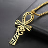 Collier pendentif Croix de Vie Ankh Hiéroglyphe Horus or