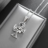 Collier pendentif Croix de Vie Ankh Ra argent