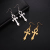 Boucles d'oreilles Croix de Vie Ankh gothique argent