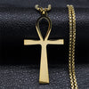 Collier pendentif Croix de Vie Ankh égyptien or