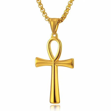 Collier pendentif Croix de Vie Ankh or