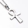 Collier pendentif Croix de Vie Ankh Diamant argent