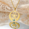 Collier pendentif Croix de Vie Ankh ailes d'Horus or