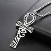 Collier pendentif Croix de Vie Ankh Hiéroglyphe Horus argent