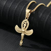 Collier pendentif Croix de Vie Ankh Horus or