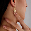 Boucles d'oreilles Croix de Vie Ankh Horus or