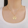 Collier pendentif Croix de Vie Ankh ailes d'Horus or