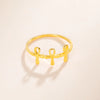 Bague Croix de Vie triple Ankh or