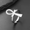 Bague ajustable Croix de Vie Ankh argent