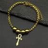 Bracelet Croix de Vie Ankh gothique or