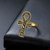 Bague Croix de Vie Ankh hiéroglyphe or