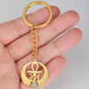 Porte-clé Croix de Vie Ankh ailes d'Horus or