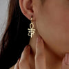 Boucles d'oreilles Croix de Vie Ankh Horus or
