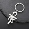 Porte-clé Croix de Vie Ankh Horus argent
