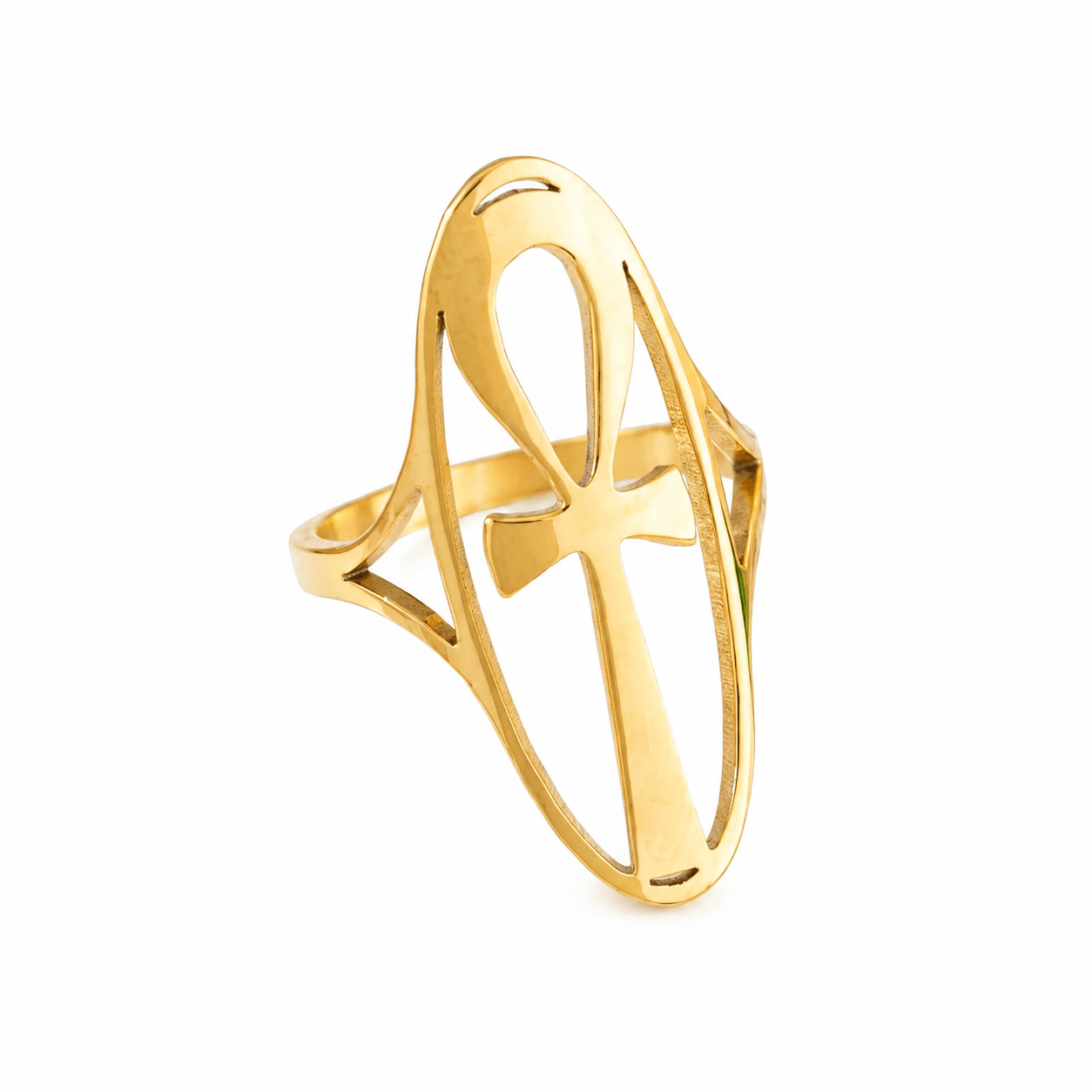 Bague Croix de Vie Ankh élégante or