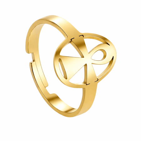 Bague Croix de Vie Ankh femme or