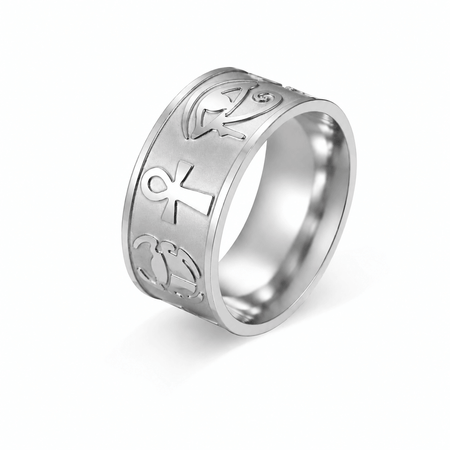 Bague Croix de Vie Ankh Horus argent