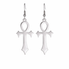 Boucles d'oreilles Croix de Vie Ankh gothique argent