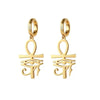 Boucles d'oreilles Croix de Vie Ankh Horus or
