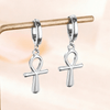 Boucles d'oreilles Croix de Vie Ankh argent