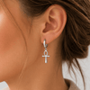 Boucles d'oreilles Croix de Vie Ankh argent